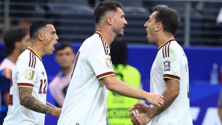 Spain celebrate their opening goal against France