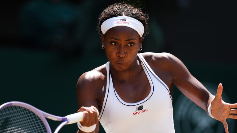Coco Gauff at Wimbledon (PA)