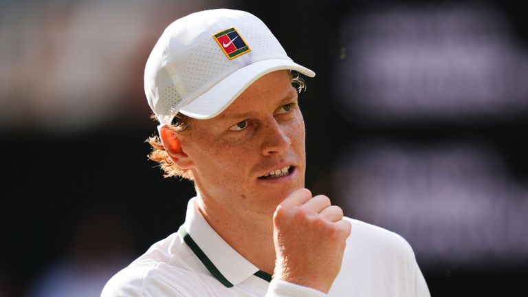 Jannik Sinner at Wimbledon (PA)
