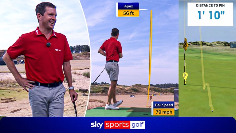 Tim Henman outperformed every professional golfer in The Open Zone, taking part in the Rose Challenge
