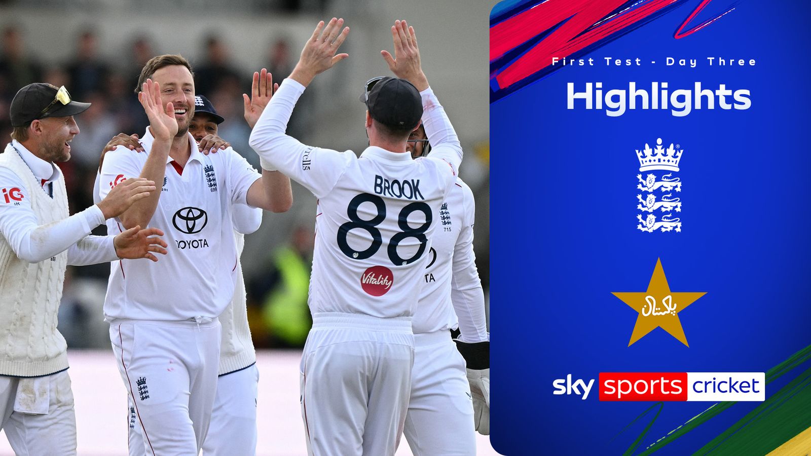 England vs Pakistan First Test | Day Three highlights