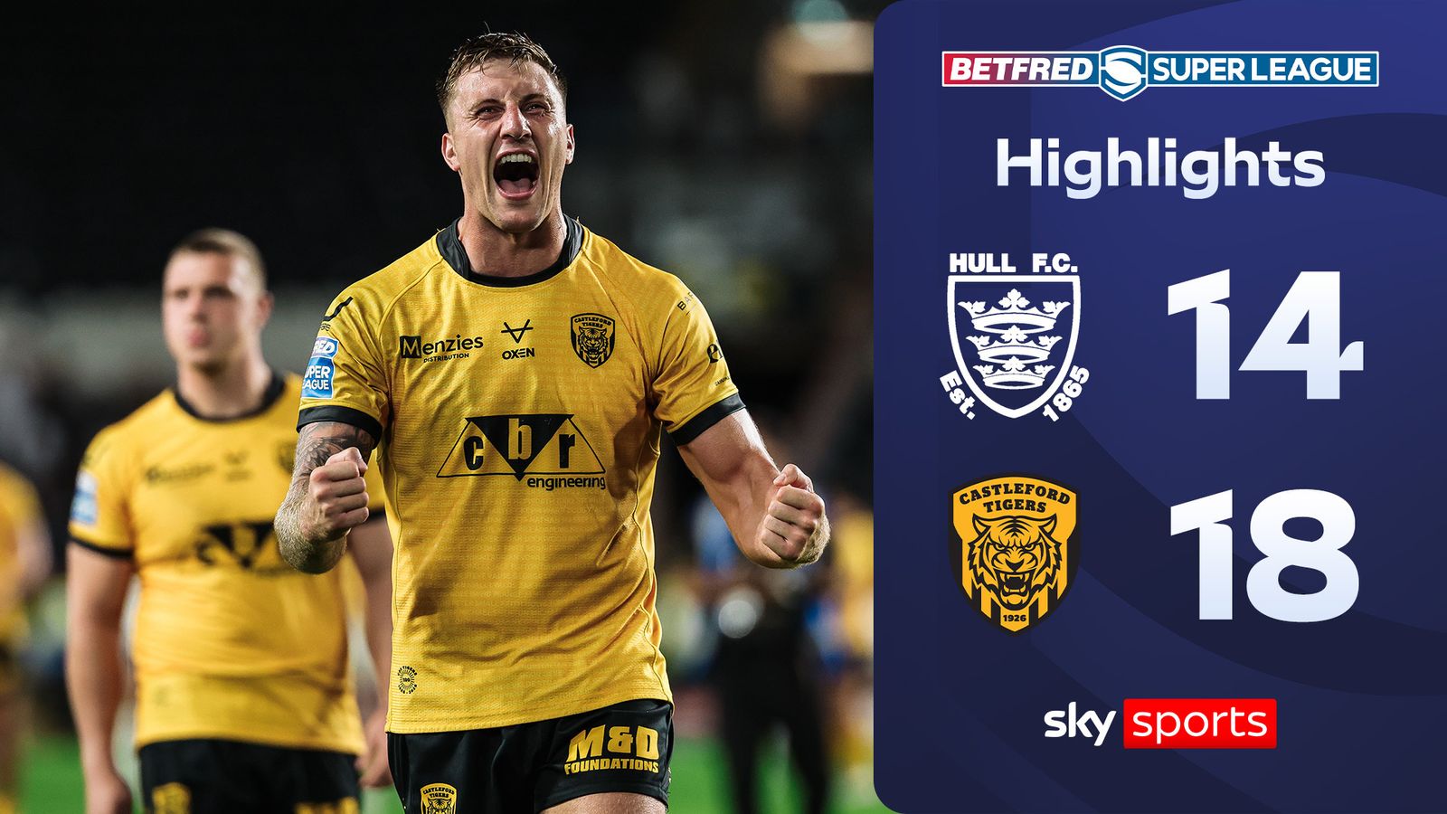 Hull FC 14-18 Castleford Tigers | Super League highlights