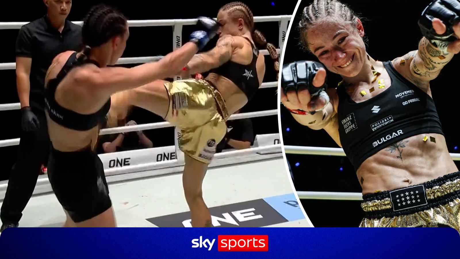 ONE Championship: Stella Hemetsberger folds rival with crushing body kick KO!