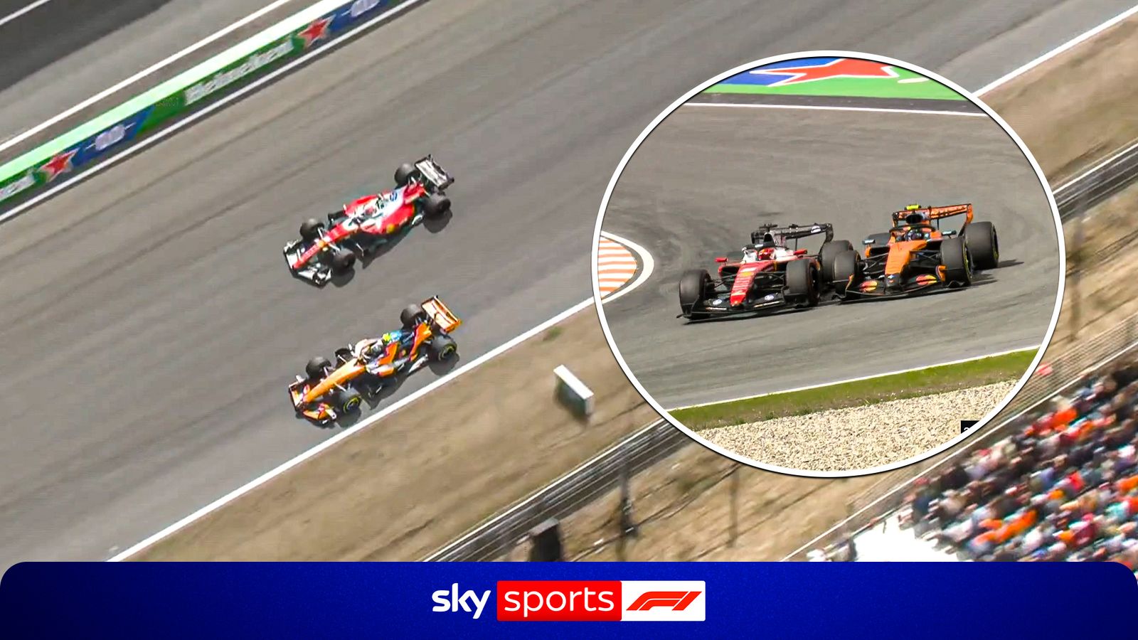 Dutch GP: Charles Leclerc overtakes Lando Norris to take P2