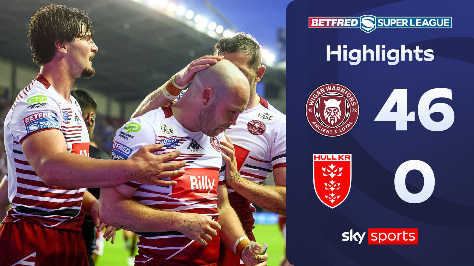 Wigan Warriors 46-0 Hull KR | Rugby Super League highlights