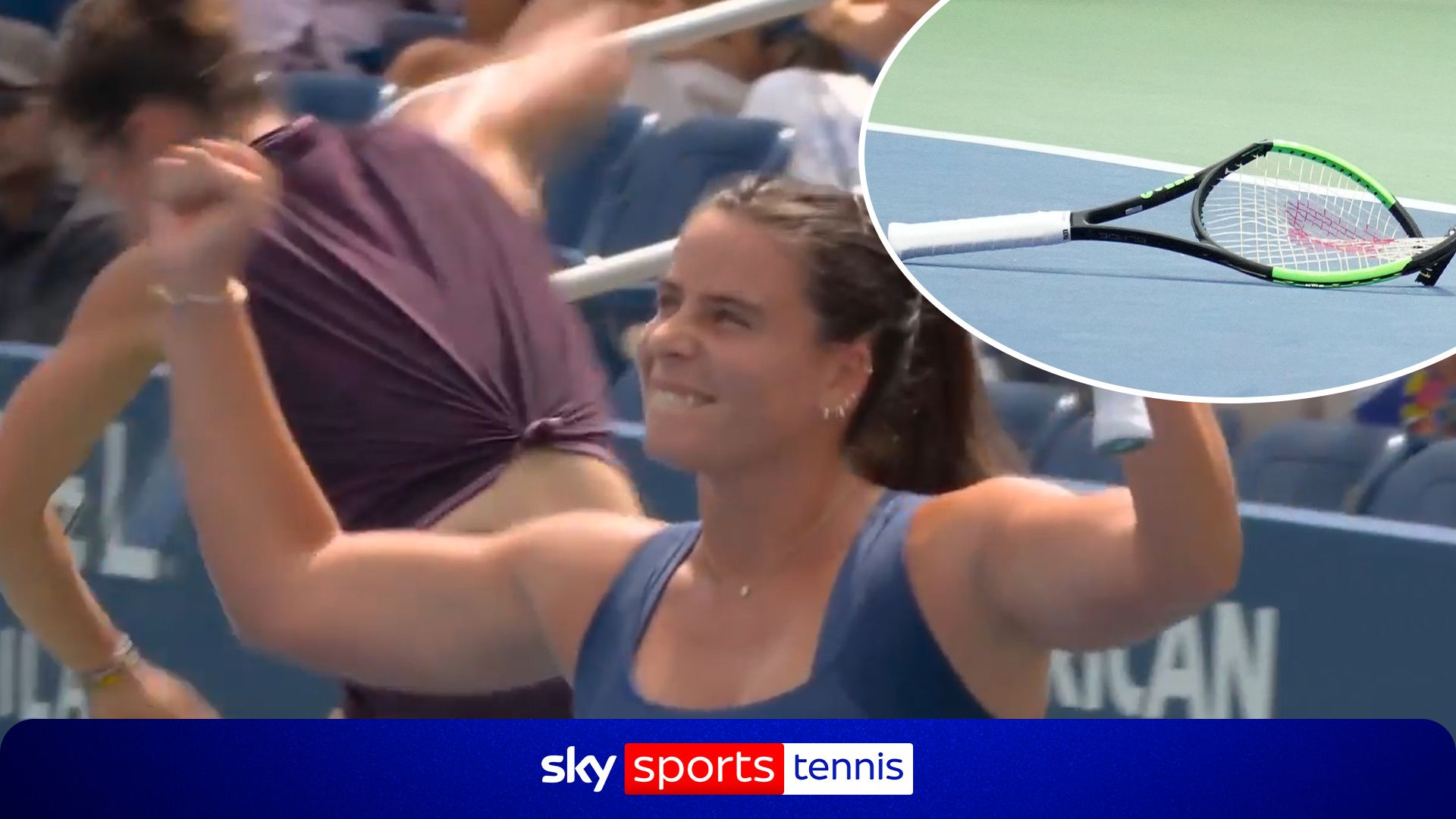 A contrast of emotions! | Navarro celebrates whilst Boisson smashes her racket!