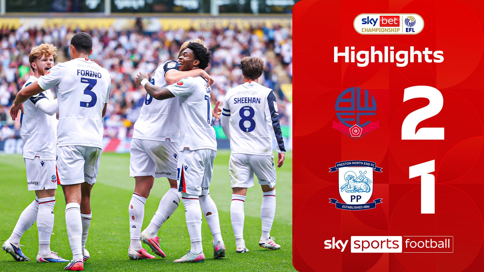 Bolton beat rivals Preston on Championship return!