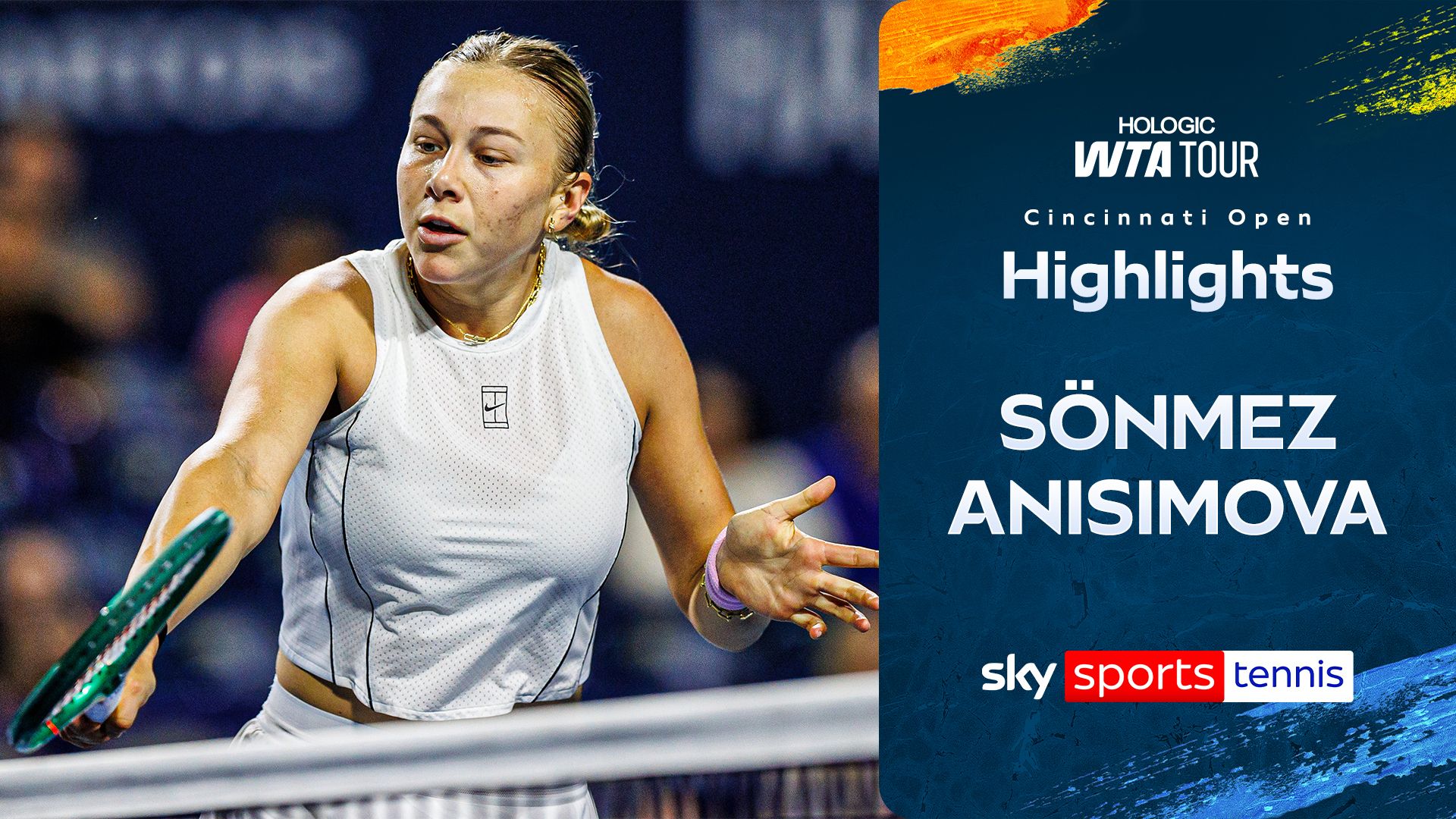 Anisimova eases past Sönmez at the Cincinnati Open