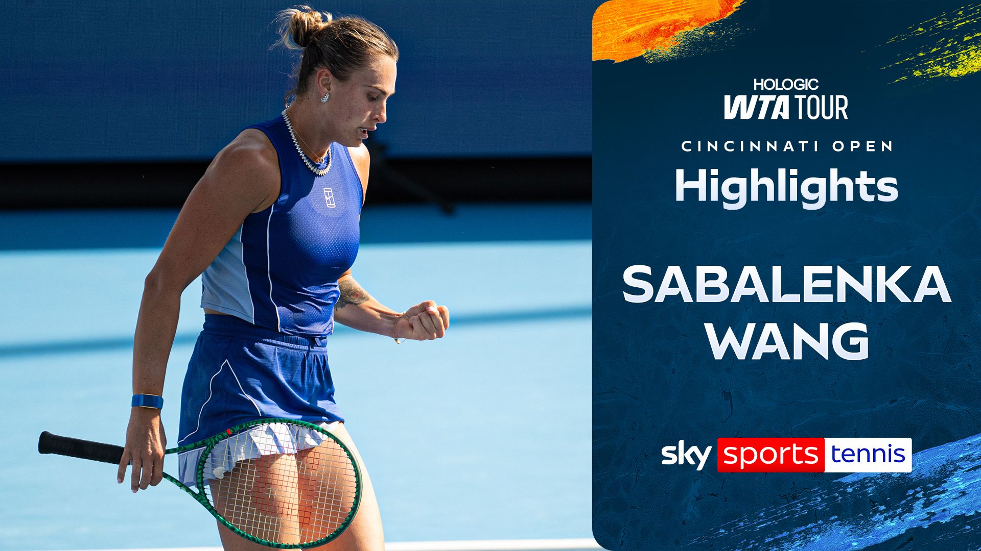 Sabalenka coasts past Wang in just 54 minutes at the Cincinnati Open