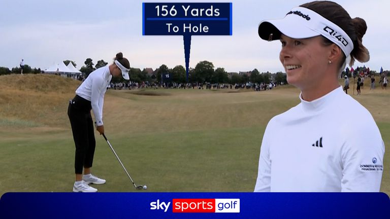 Women's Open: Esther Henseleit ties for the lead after INCREDIBLE approach