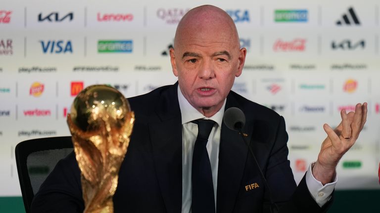 Gianni Infantino. Pic: AP