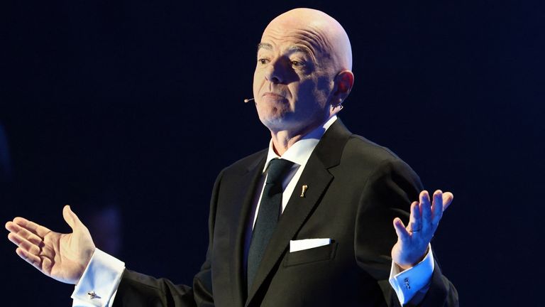 Gianni Infantino. Pic: Reuters