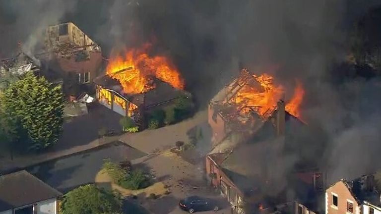 Helicopter shot of Stourbridge