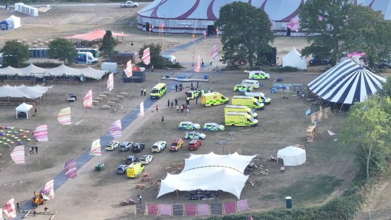 Ambulances and police responded to the incident. Pic: Eddie Mitchell