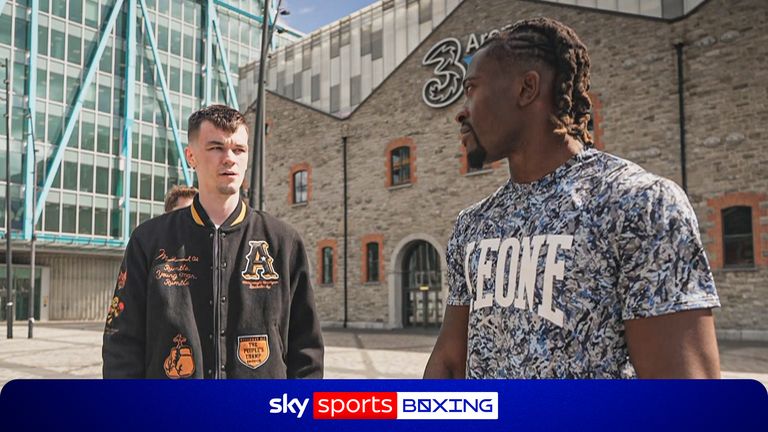 McKenna and Oliha with intense face-off ahead of world title fight in Dublin