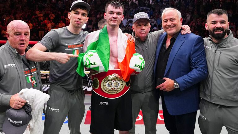 Mike Borao [second from right] guides the careers of Aaron and Stevie McKenna