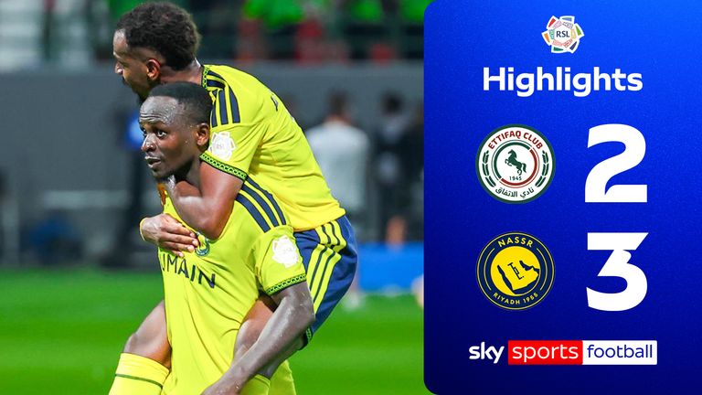 Highlights of the Saudi Pro League match between Al Ettifaq and Al Nassr. Picture: Saudi Pro League portal 
