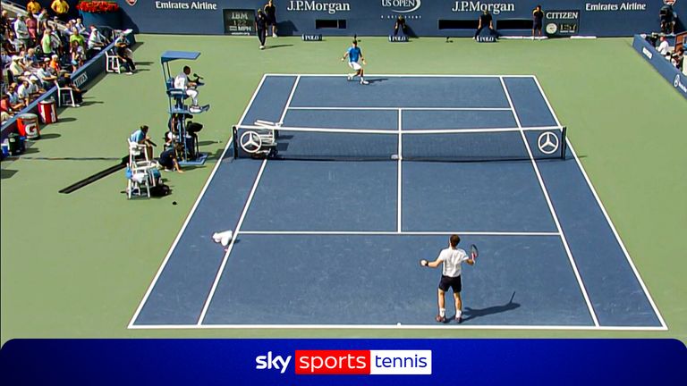 Crazy wind when Murray faced Berdych
