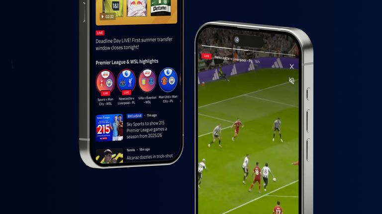 Watch in-game clip on the Sky Sports app with our stories function
