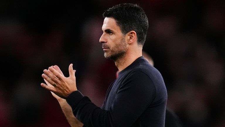 Arsenal manager Mikel Arteta following the Premier League win over Coventry