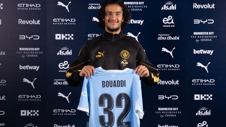 Ayoub Bouaddi signs for Manchester City (Photo by Manchester City FC)