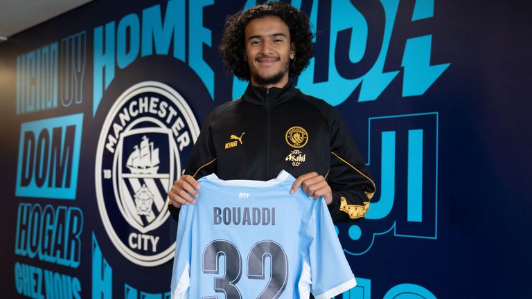 Manchester City have signed Ayyoub Bouaddi from Lille (Photo by Manchester City FC)