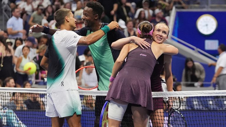 Bencic and Cobolli commiserate Elina Svitolina and Gael Monfils