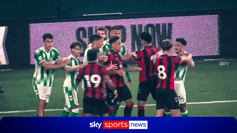 Tempers flare between Real Betis and Bournemouth in pre-season 'friendly'