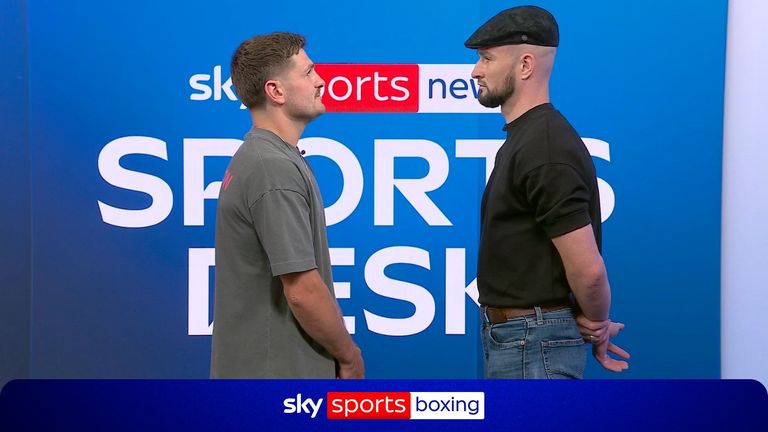 Lee Cutler and Louis Greene had an intense face-off as their fight was announced on Sky Sports News for Zuffa Boxing 11 in September.