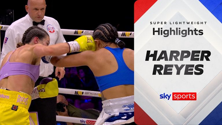 Highlights of the super lightweight fight between Terri Harper and Miranda Reyes.
