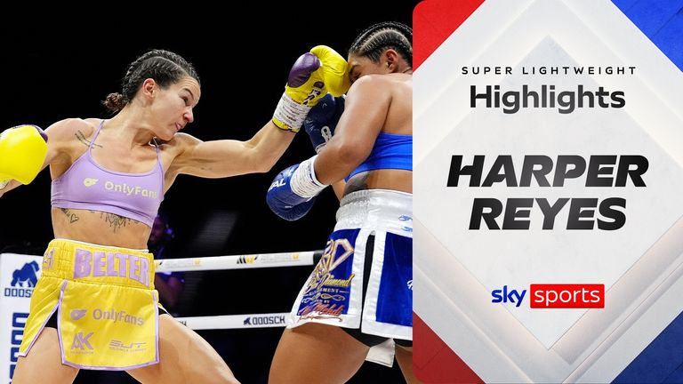 Highlights of the super lightweight fight between Terri Harper and Miranda Reyes.