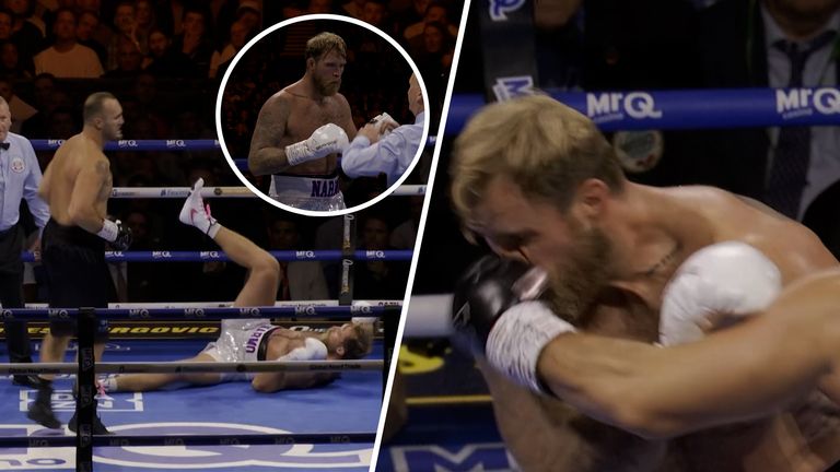 41-year-old Nelson Hysa stopped unbeaten Thomas Narmo in the second round with a devastating right hand on the undercard of Moses Itauma's IBF heavyweight clash with Filip Hrgovic.