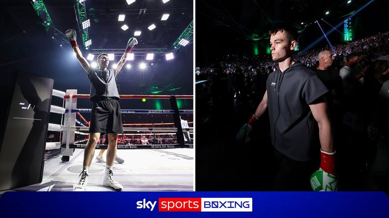 Aaron McKenna had an incredible entrance ahead of his IBF world middleweight title fight with Etinosa Oliha, first coming into Sinead O'Connor's The Foggy Dew and then Faithless' Insomnia!