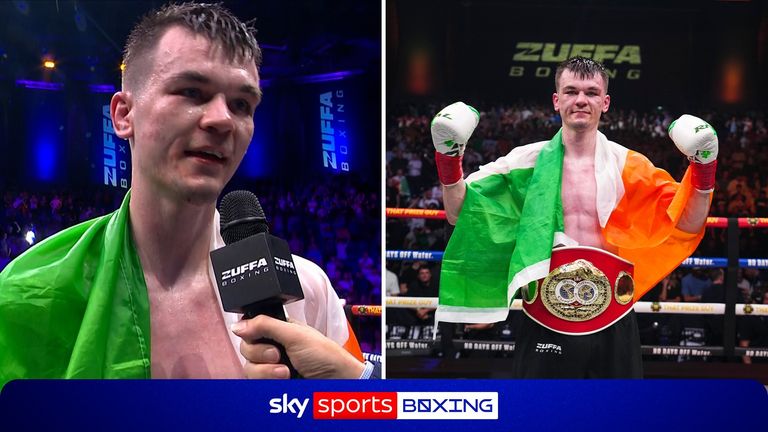 Aaron McKenna was in buoyant mood after beating Etinosa Oliha to become IBF world middleweight champion in front of his home crowd in Dublin.