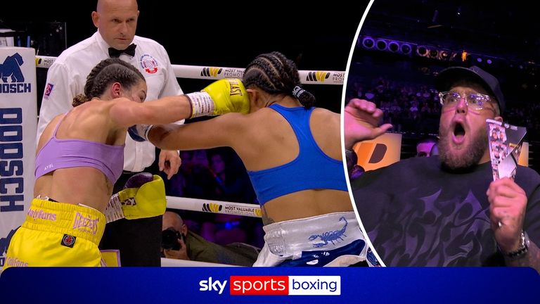 Terri Harper stopped Miranda Reyes in the second round of their super lightweight fight with a vicious right-hand punch, which left Jake Paul amazed!