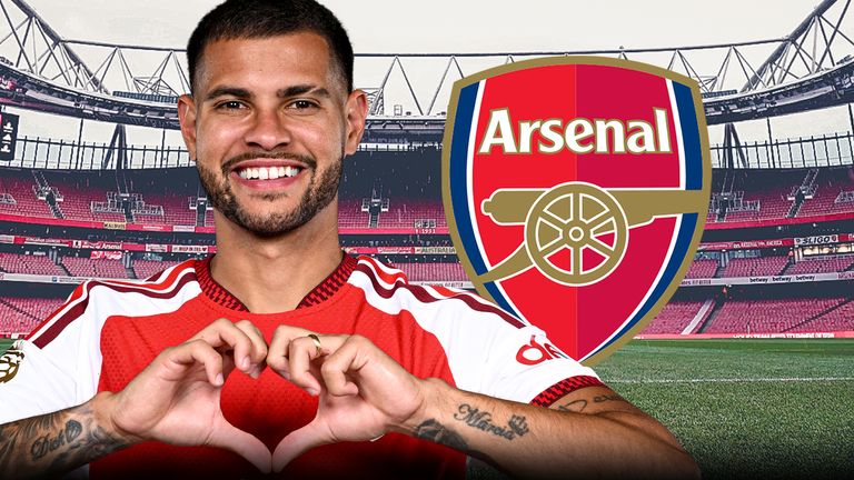 Bruno Guimaraes has signed for Arsenal for a fee of £75m - credit Getty/PA