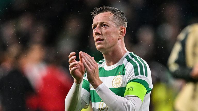 Captain Callum McGregor hit the post for Celtic