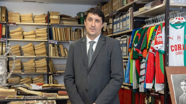 Gomes is pictured at the club's offices