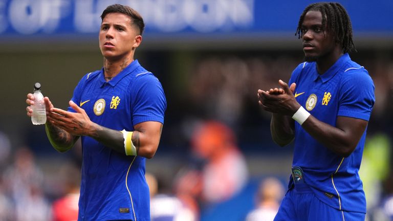 Enzo Fernandez applauded Chelsea fans at full-time