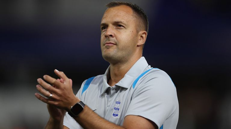 Birmingham City manager Chris Davies after the pre-season friendly against Barcelona