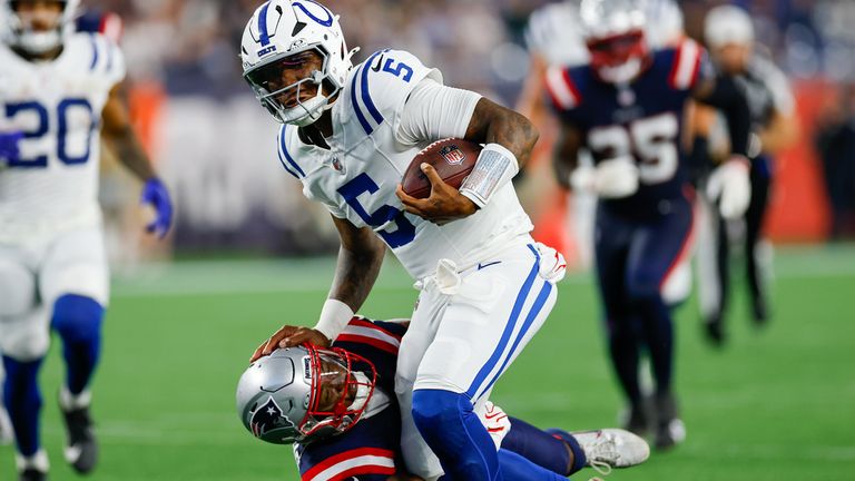 Indianapolis Colts quarterback Anthony Richardson was denied victory by the Patriots on his return from injury