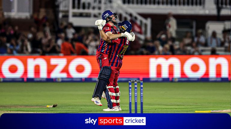 Watch the intense final overs as Manchester Super Giants got their side over the line in the Hundred final.