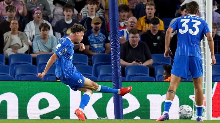 Maxim De Cuyper scores for Brighton against Tromso