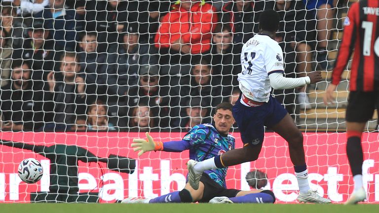 Bournemouth goalkeeper Djordje Petrovic made several brilliant saves to deny Everton