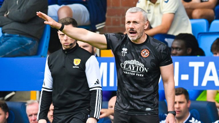 Lee Sharp took charge of Dundee United in Jim Goodwin's absence
