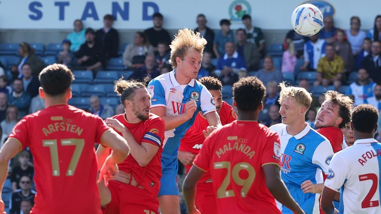 Andri Gudjohnsen scores for Blackburn against Middlesbrough