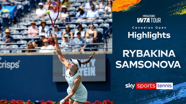 Highlights of the Canadian Open match between Elena Rybakina and Liudmila Samsonova.