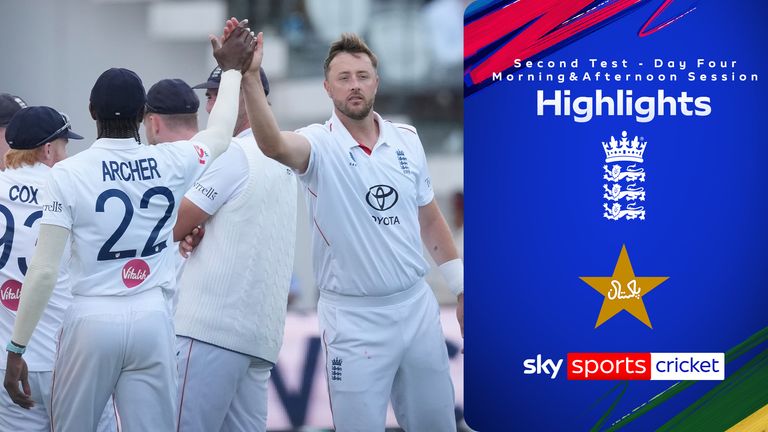 Highlights from the morning and afternoon session on day four of the second Test match between England and Pakistan. 