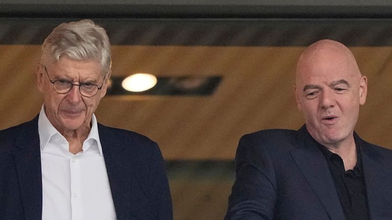 FIFA president Gianni Infantino and Arsene Wenger