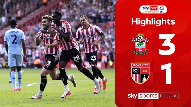 Highlights from the Sky Bet Championship match between Southampton and Stoke City.